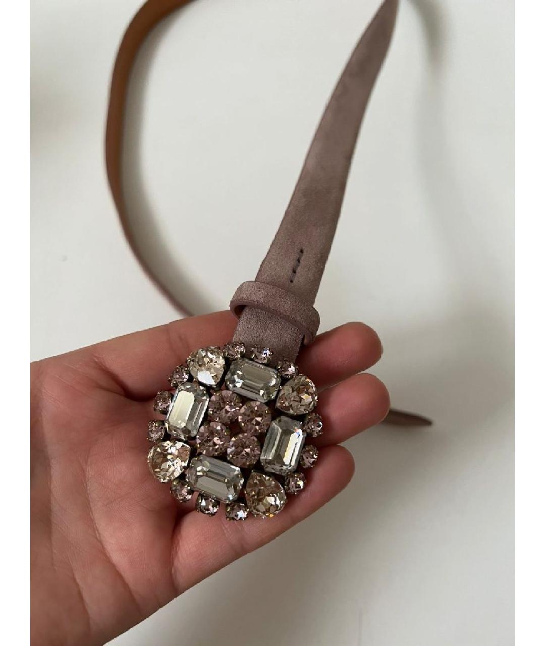 RALPH LAUREN Коралловый замшевый ремень, фото 2