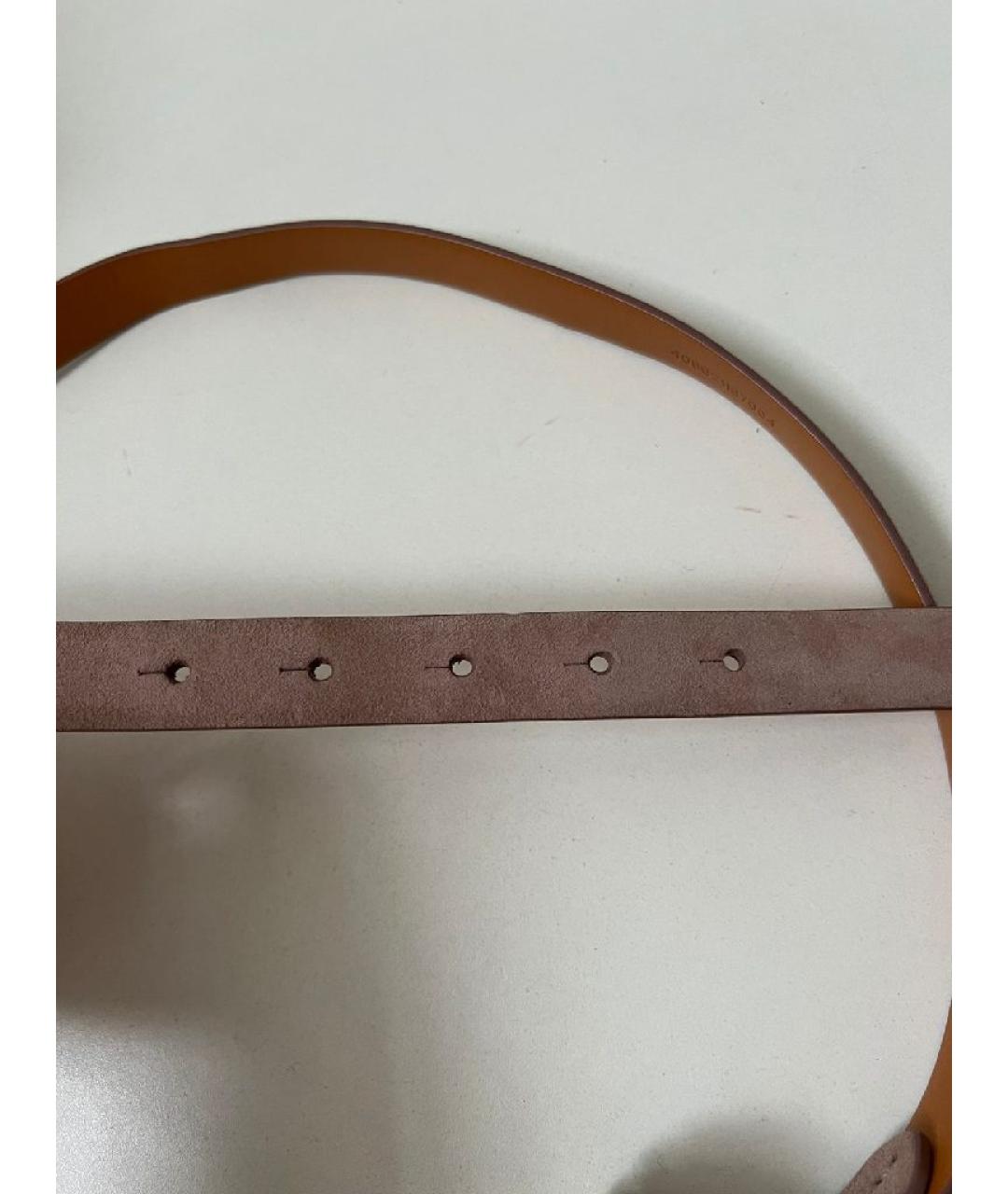 RALPH LAUREN Коралловый замшевый ремень, фото 8