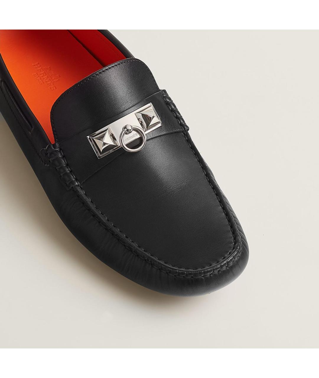 HERMES Черные лоферы, фото 4