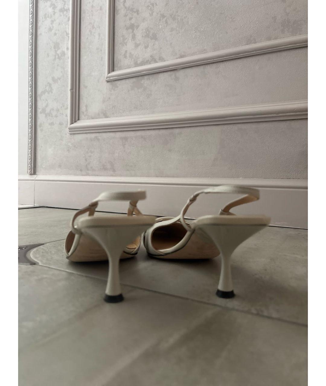 SERGIO ROSSI Бежевые туфли из лакированной кожи, фото 4