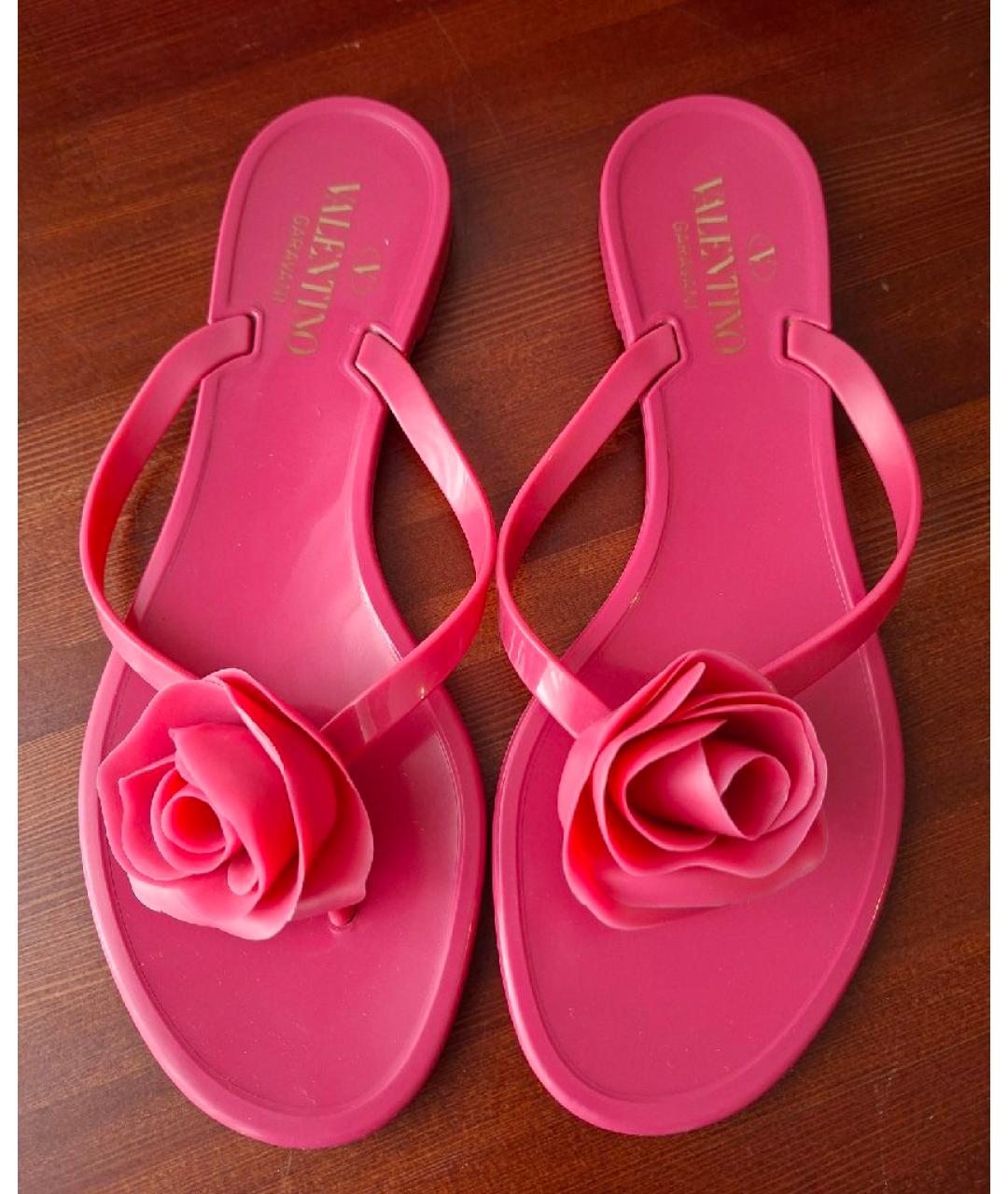 VALENTINO Розовые шлепанцы, фото 2