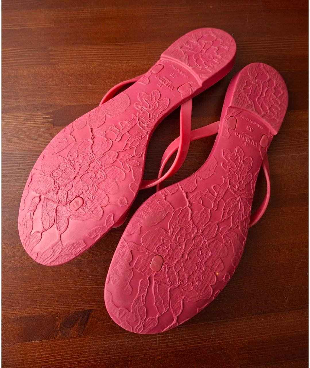 VALENTINO Розовые шлепанцы, фото 4