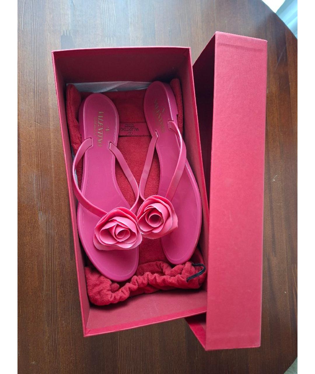 VALENTINO Розовые шлепанцы, фото 5