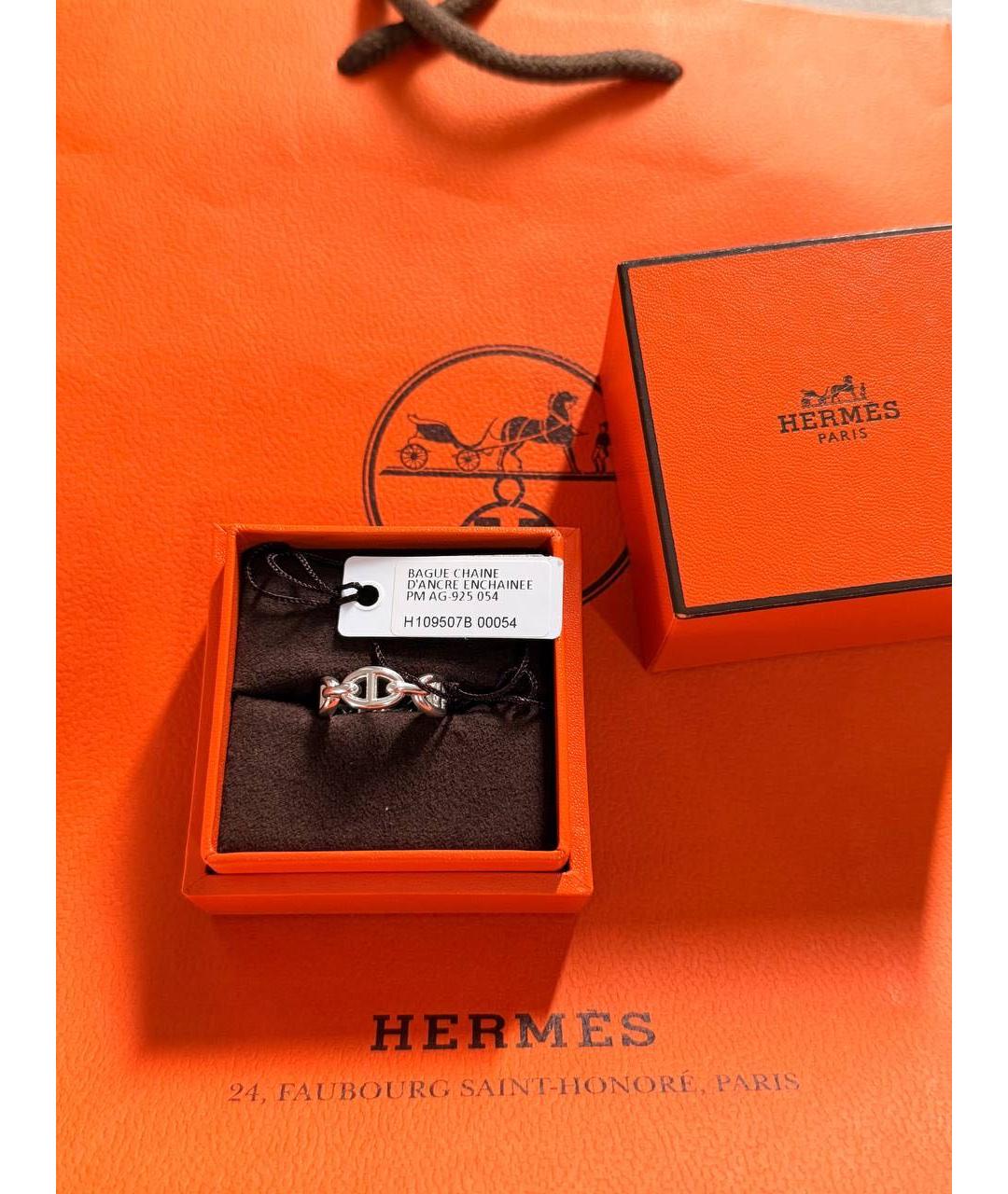 HERMES Серебряное серебряное кольцо, фото 2