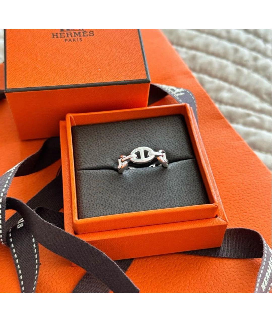 HERMES Серебряное серебряное кольцо, фото 3