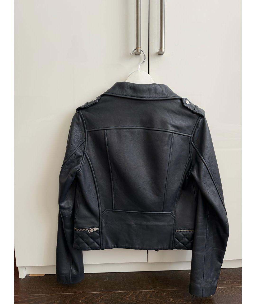 MAJE Черная кожаная куртка, фото 4