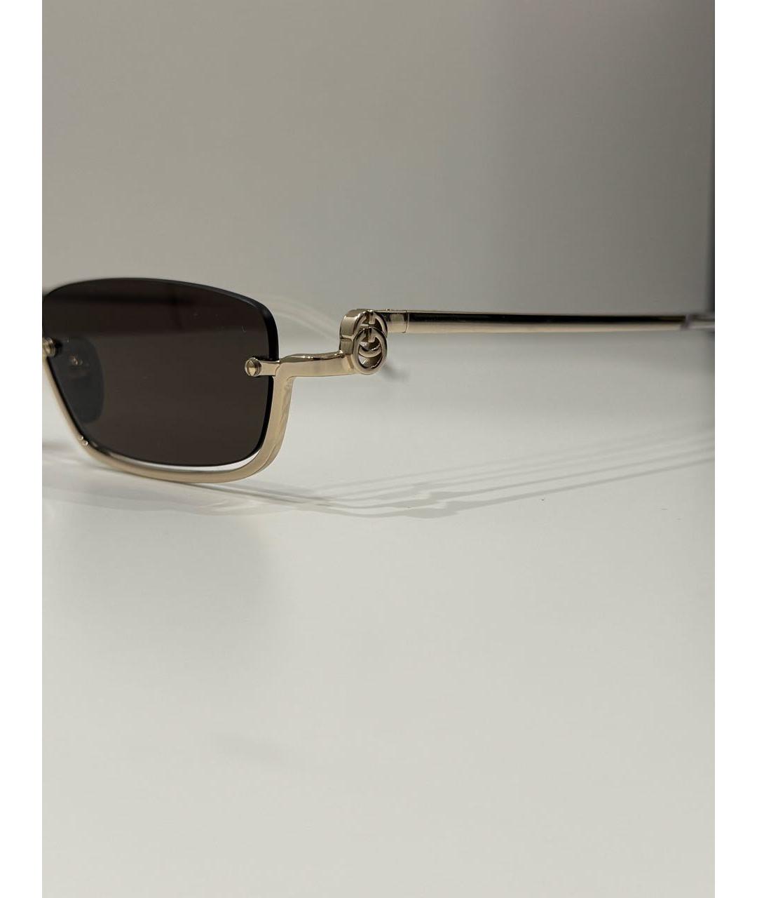 GUCCI Черные металлические солнцезащитные очки, фото 3