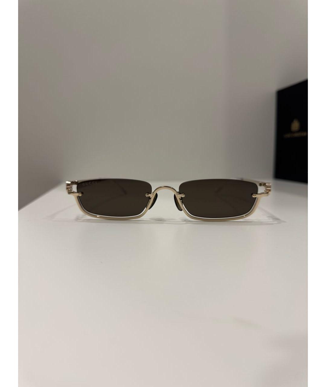 GUCCI Черные металлические солнцезащитные очки, фото 5