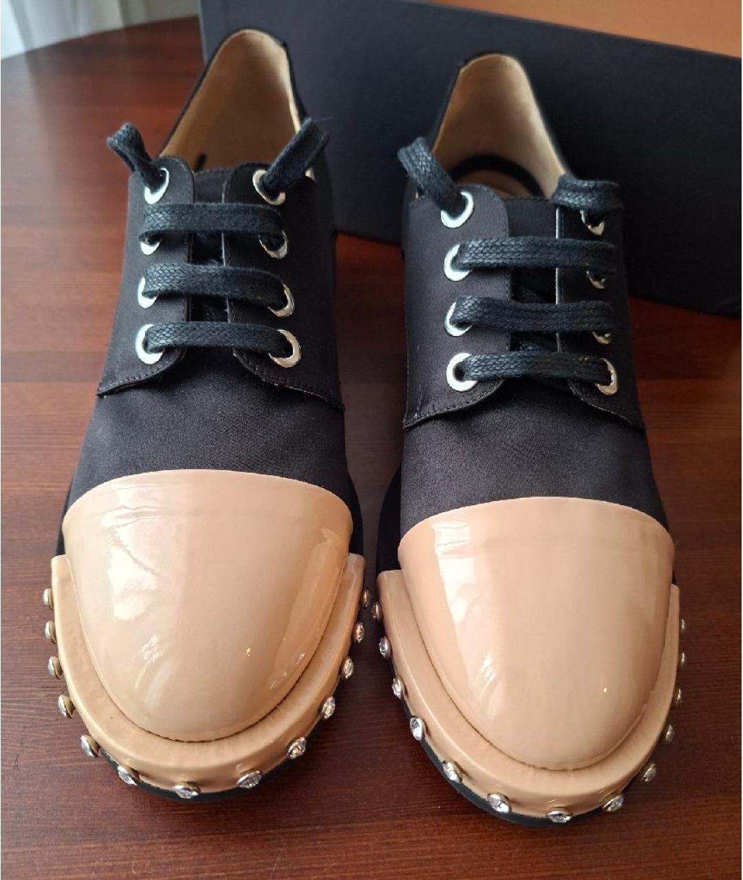 NO. 21 Черные текстильные брогги и оксфорды, фото 2