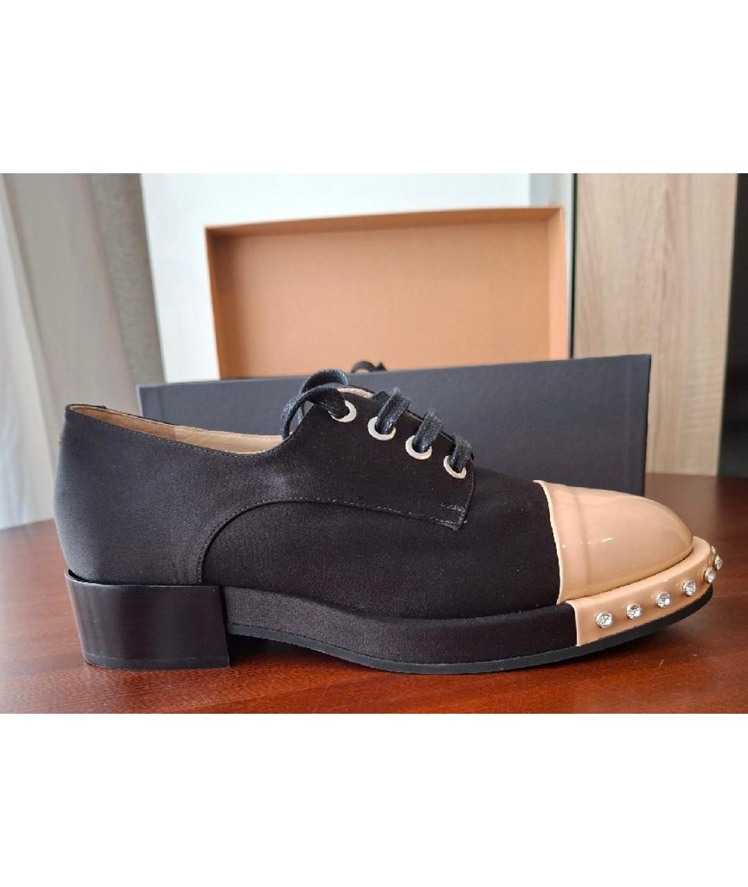 NO. 21 Черные текстильные брогги и оксфорды, фото 8