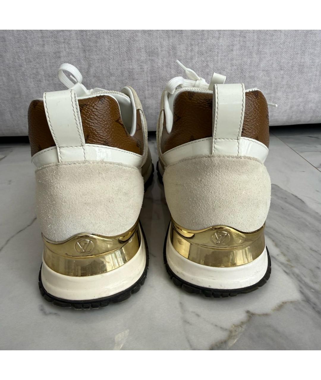 LOUIS VUITTON Бежевые текстильные кроссовки, фото 4