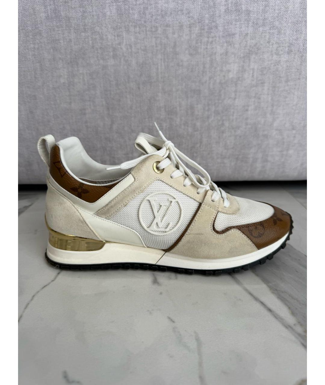 LOUIS VUITTON Бежевые текстильные кроссовки, фото 8
