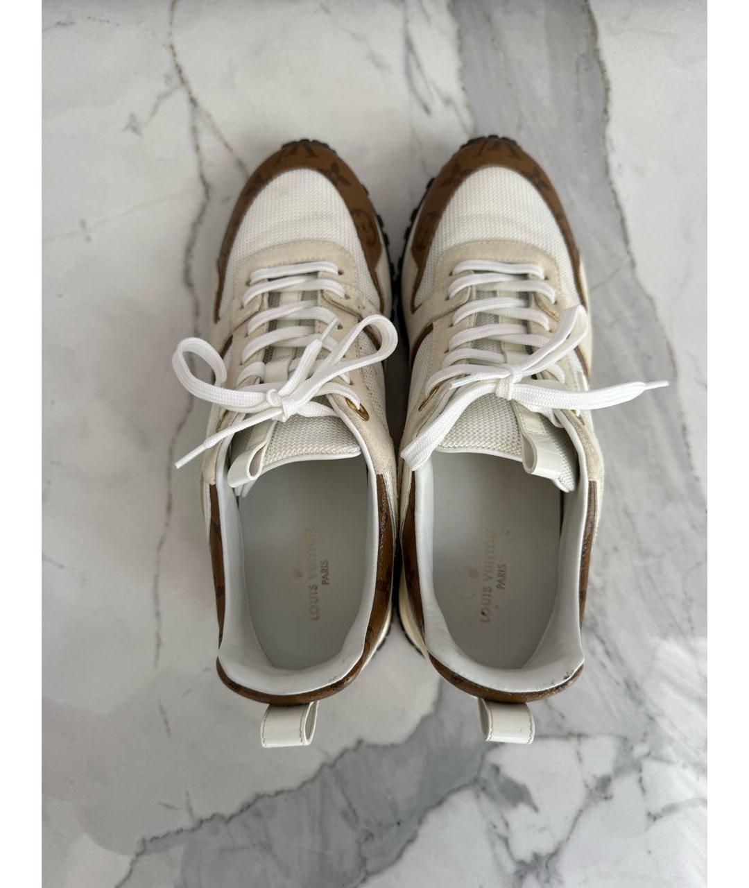 LOUIS VUITTON Бежевые текстильные кроссовки, фото 3