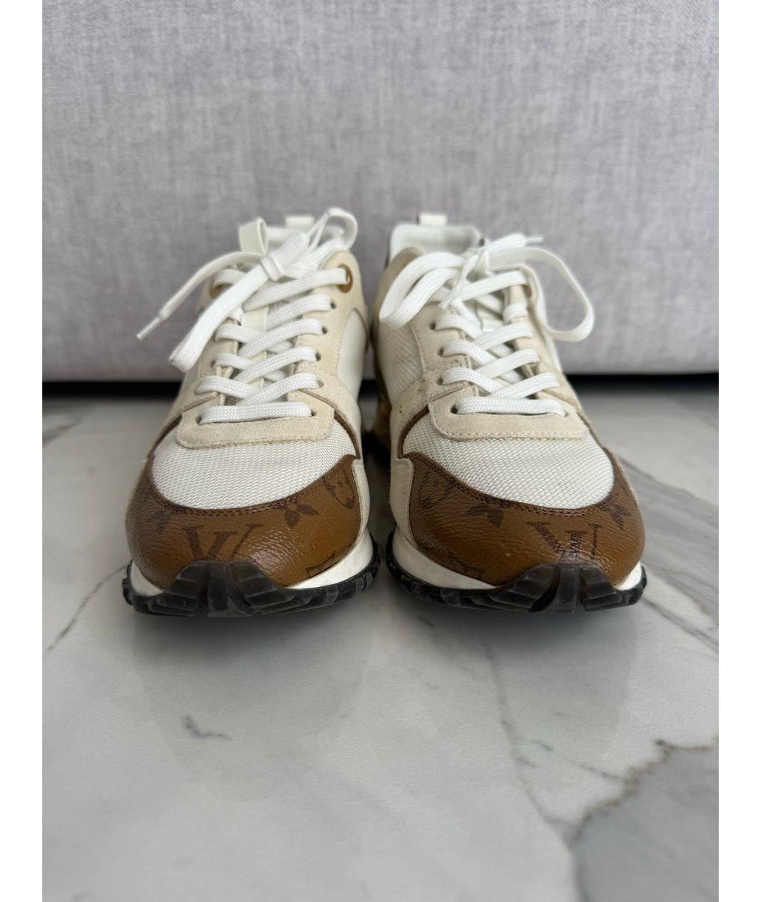 LOUIS VUITTON Бежевые текстильные кроссовки, фото 2