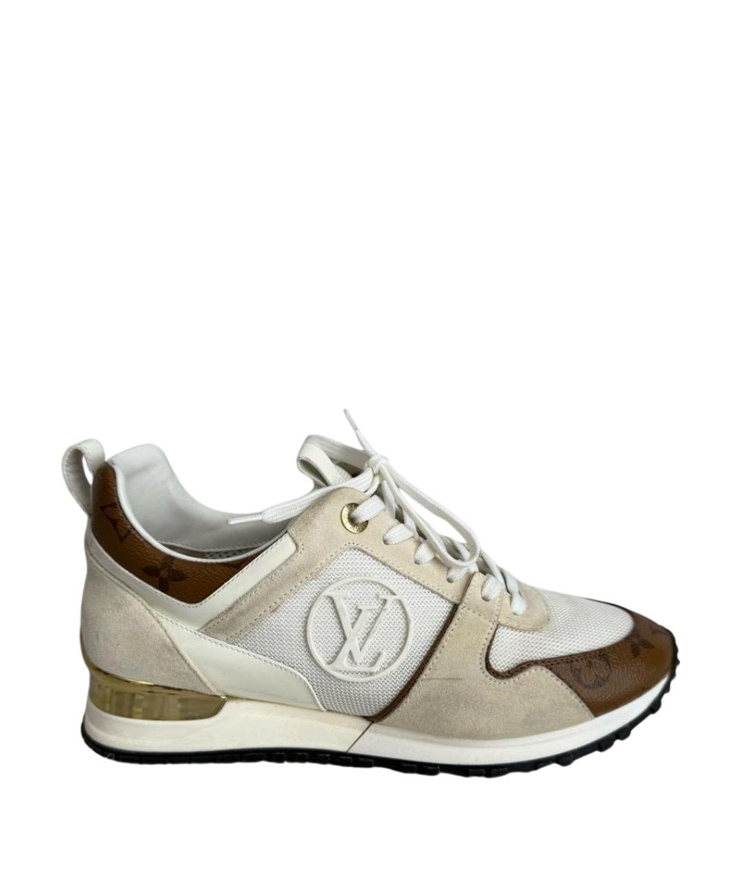 LOUIS VUITTON Бежевые текстильные кроссовки, фото 1