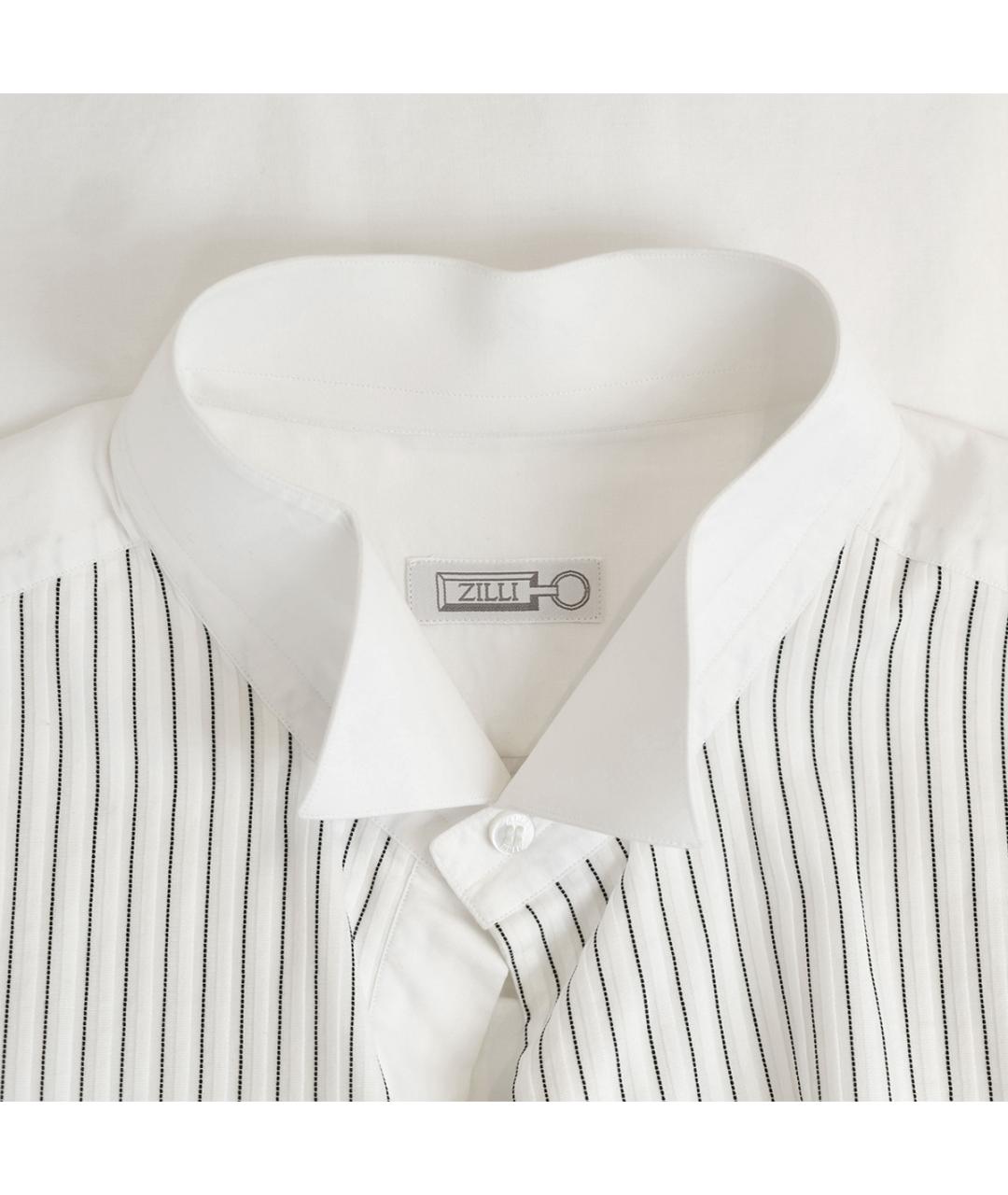 ZILLI Белая хлопковая классическая рубашка, фото 3