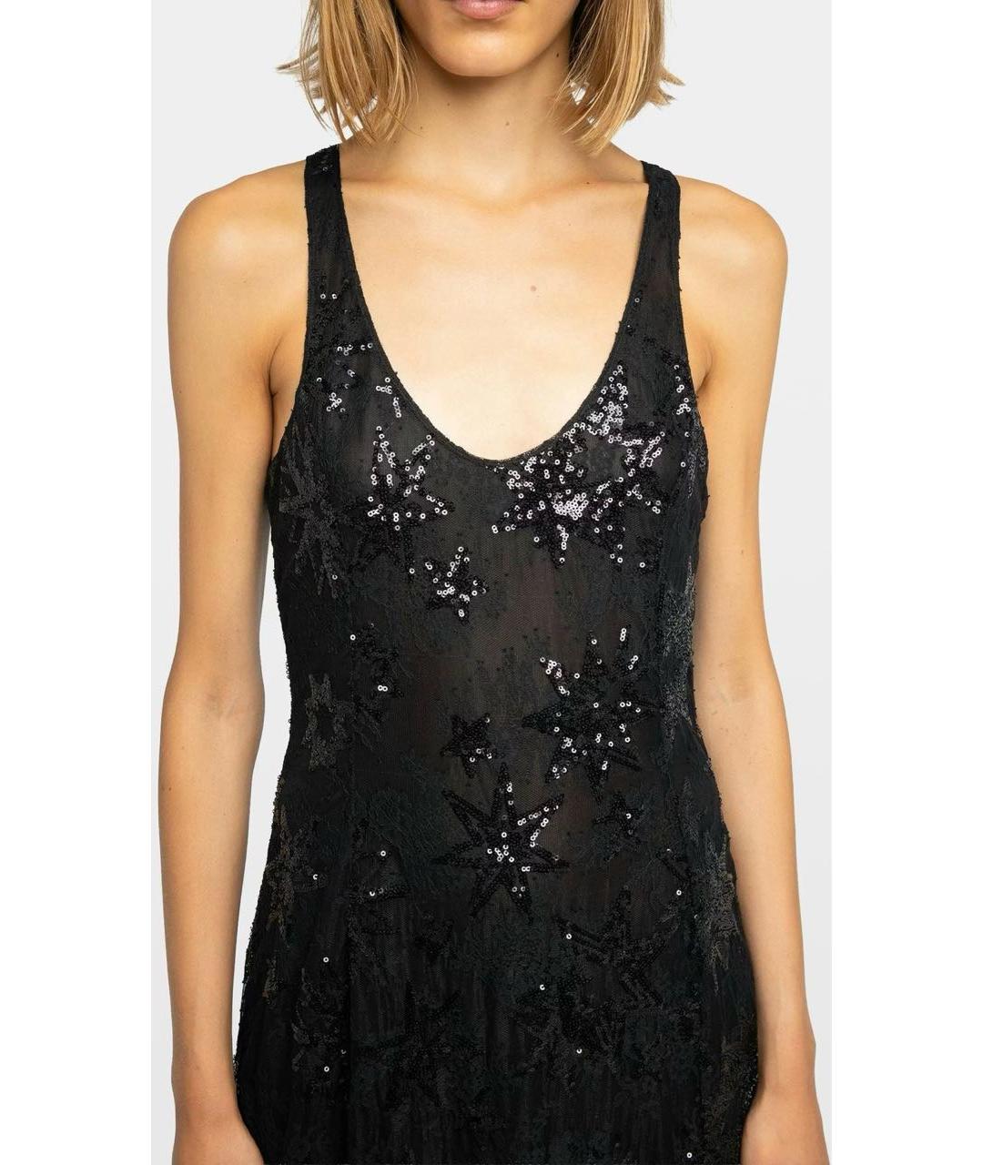 ZADIG & VOLTAIRE Черное полиамидовое вечернее платье, фото 3