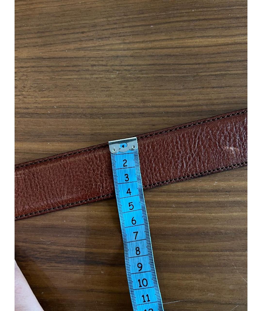 GUCCI Коричневый кожаный ремень, фото 7