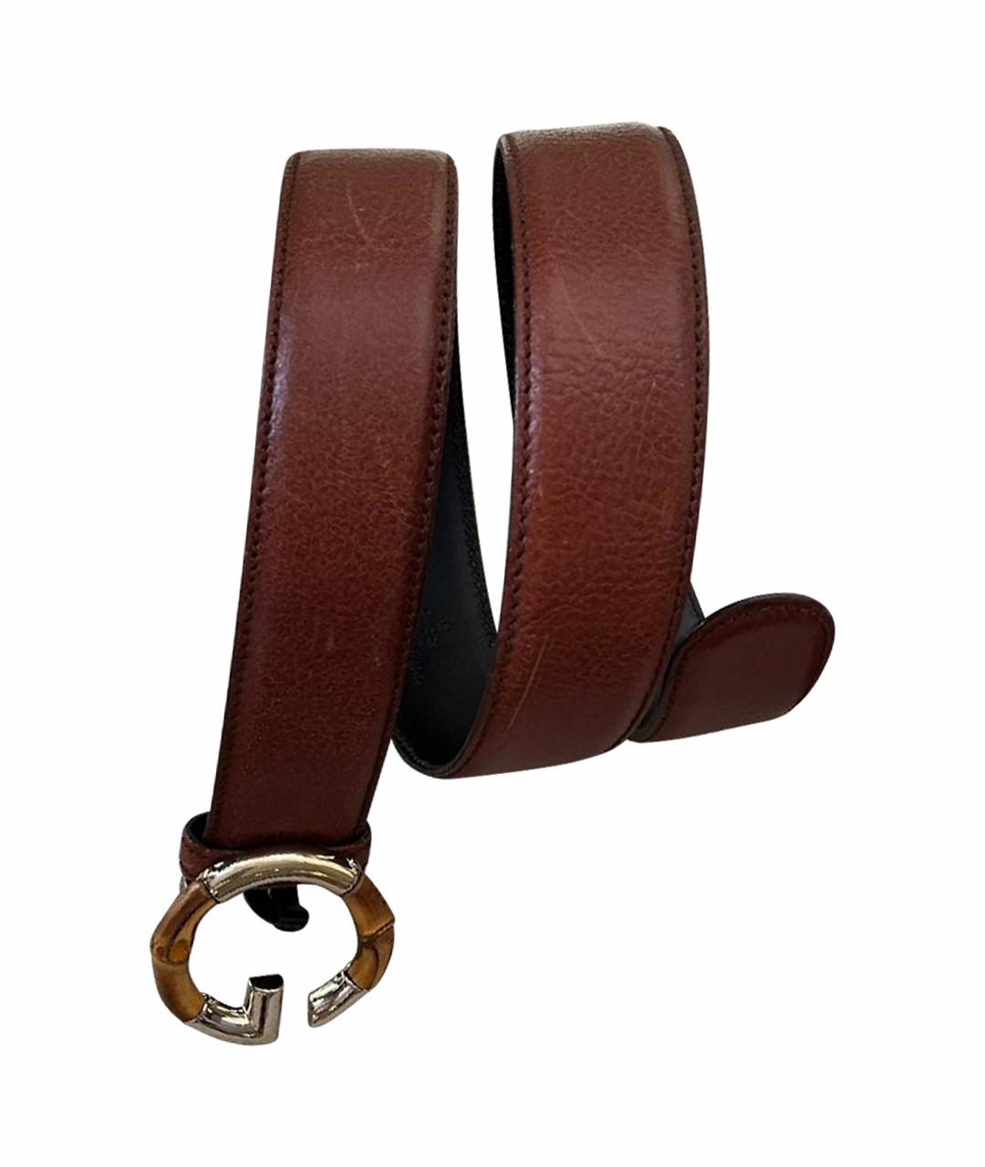 GUCCI Коричневый кожаный ремень, фото 10