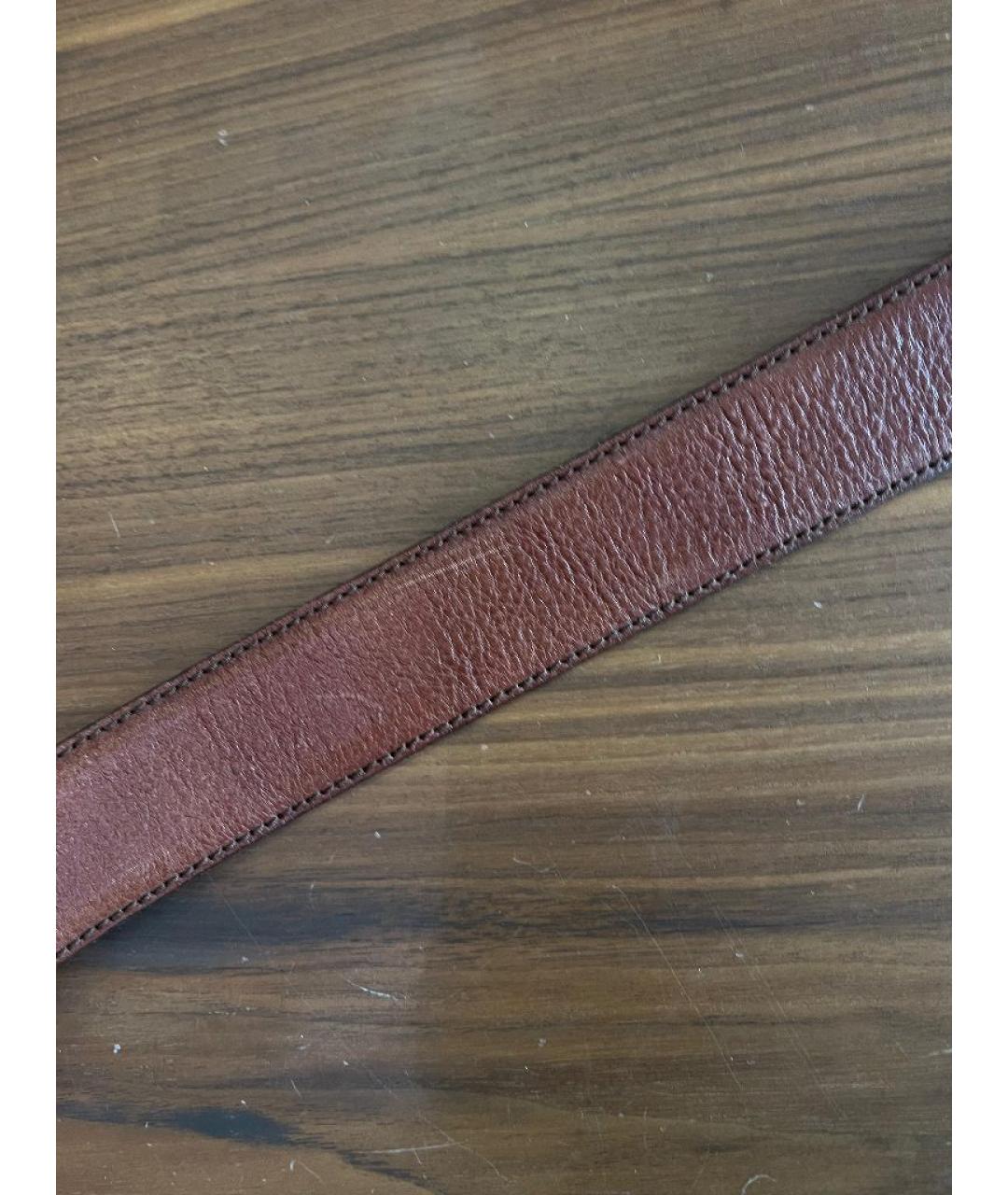 GUCCI Коричневый кожаный ремень, фото 8