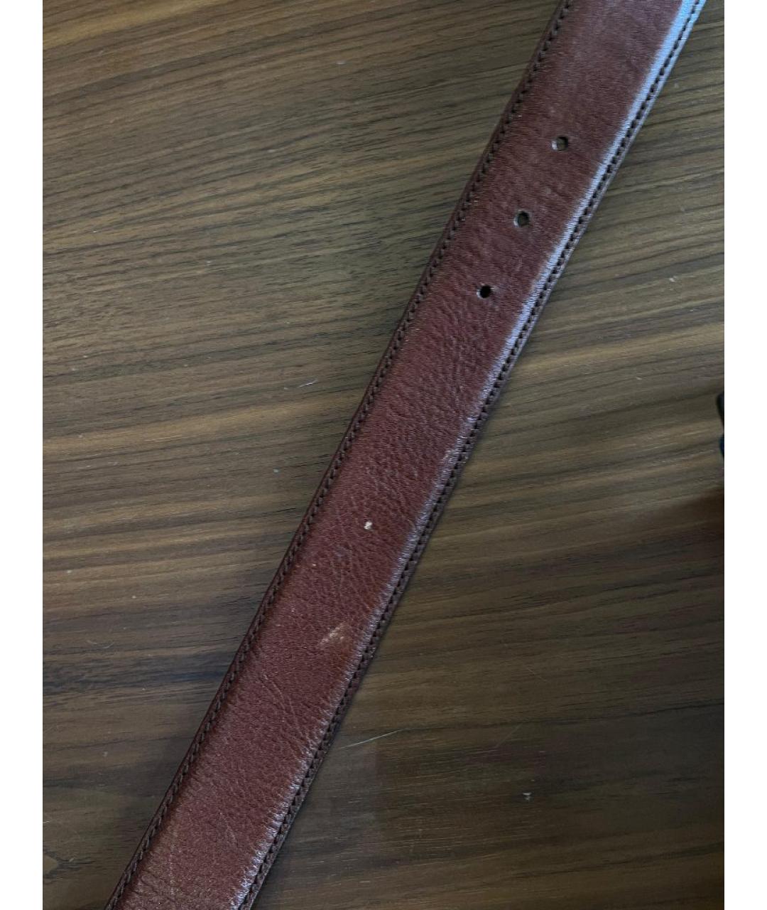 GUCCI Коричневый кожаный ремень, фото 5