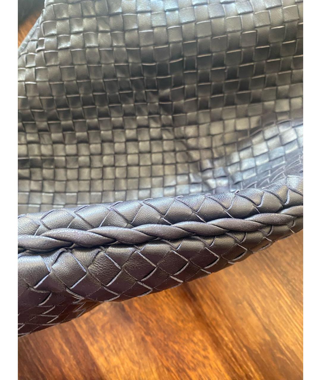 BOTTEGA VENETA Черная кожаная сумка с короткими ручками, фото 5