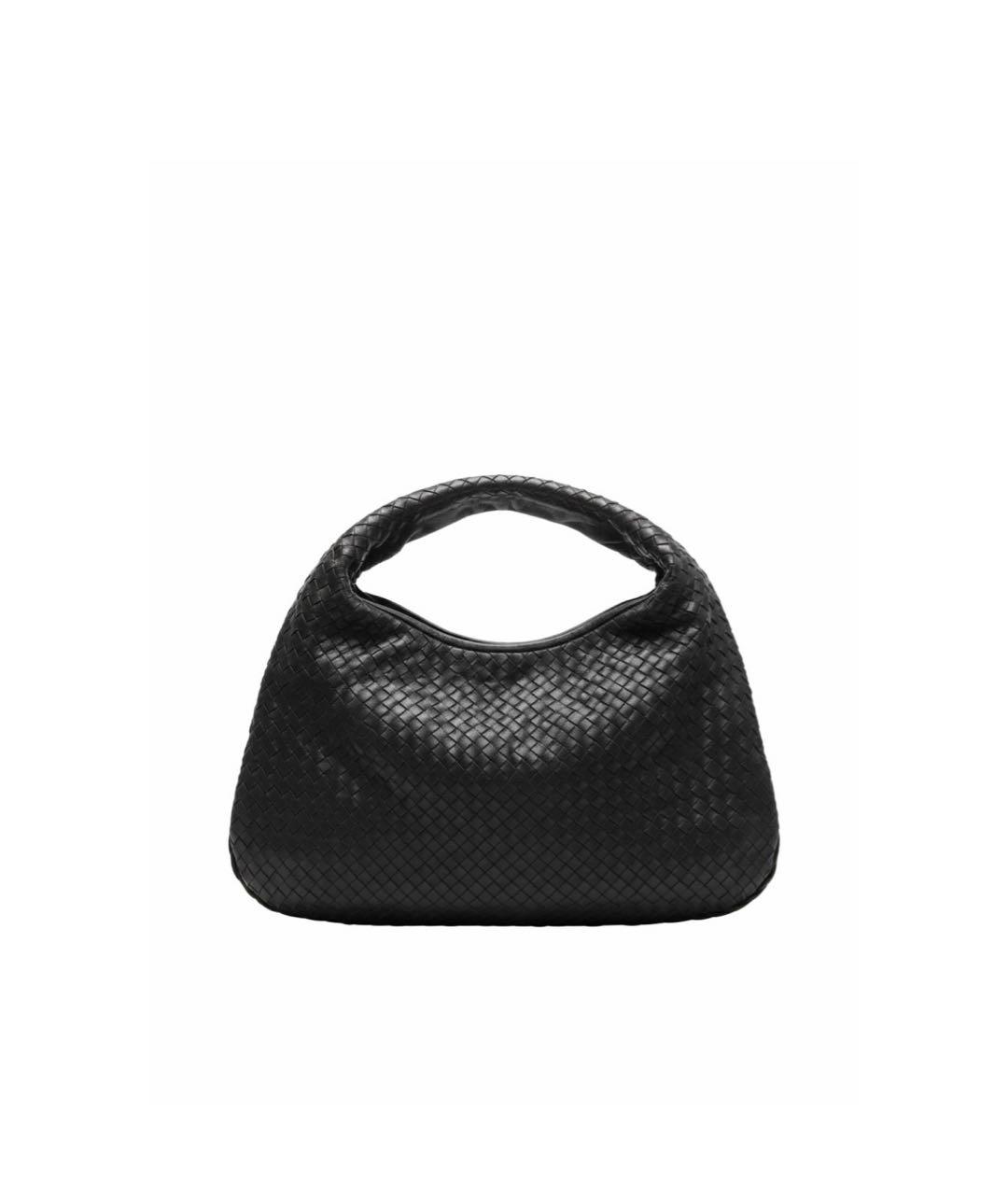 BOTTEGA VENETA Черная кожаная сумка с короткими ручками, фото 8