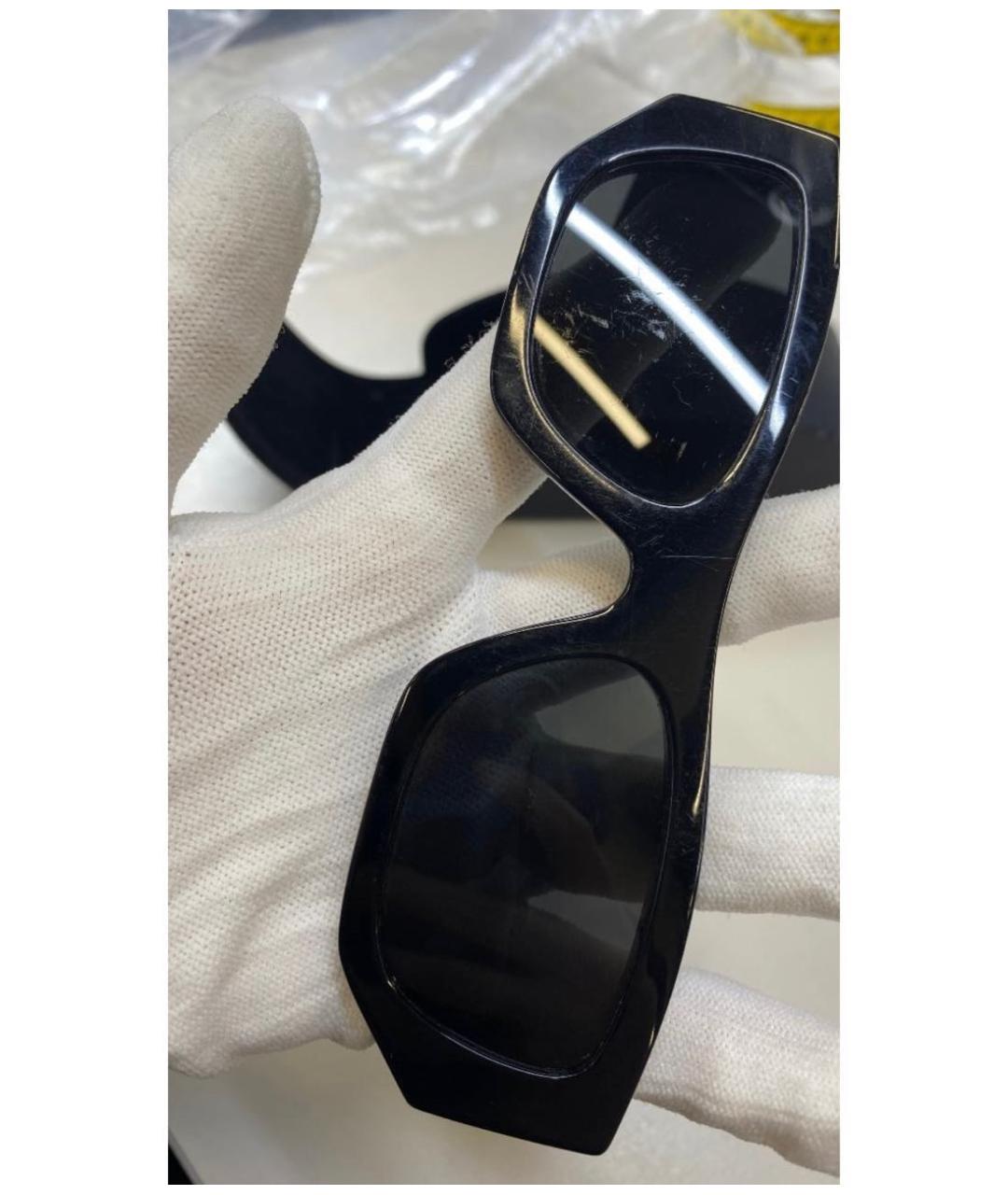 PRADA Черные пластиковые солнцезащитные очки, фото 5