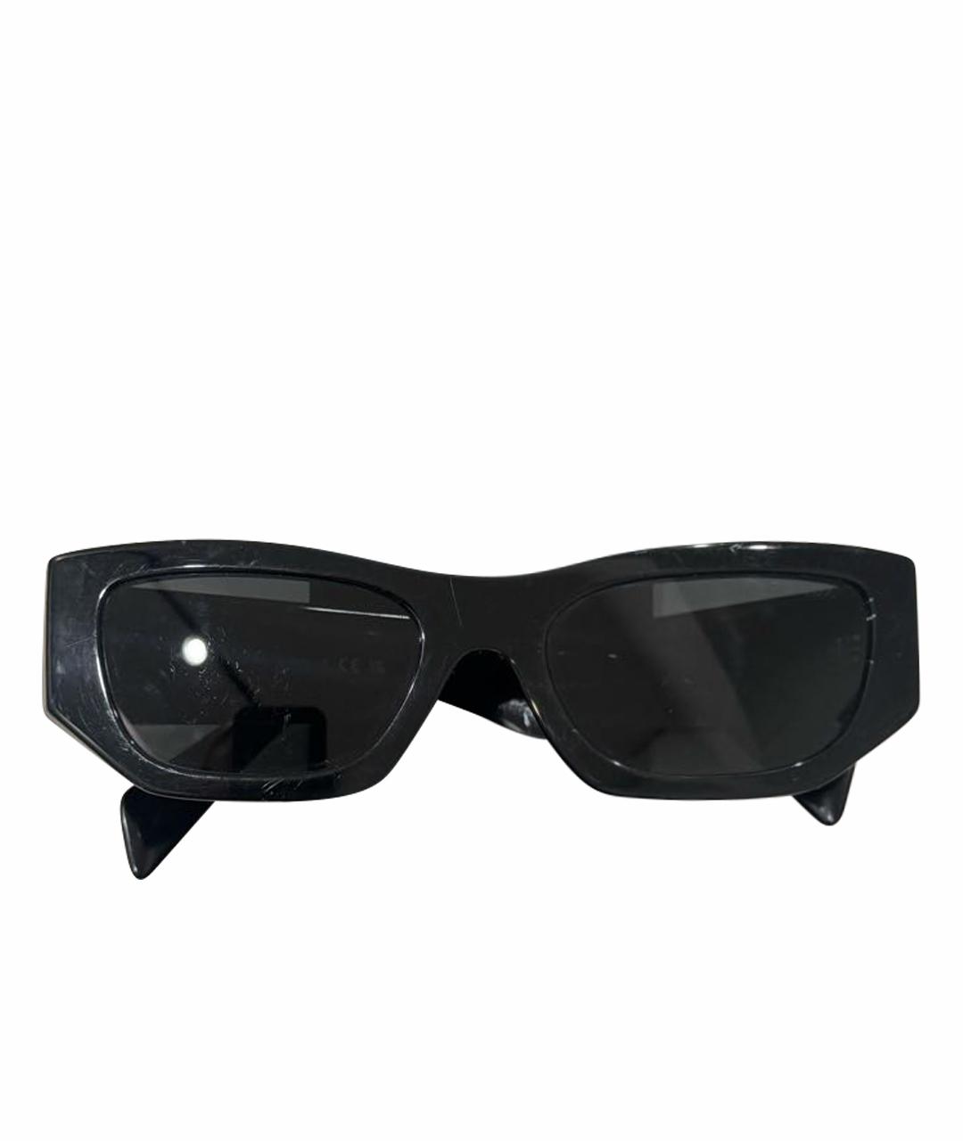 PRADA Черные пластиковые солнцезащитные очки, фото 1
