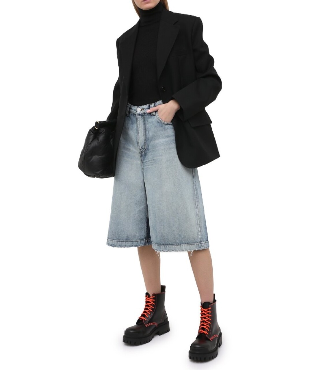 BALENCIAGA Голубые деним шорты, фото 2