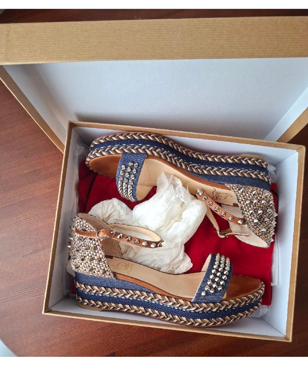 CHRISTIAN LOUBOUTIN Синие босоножки, фото 8