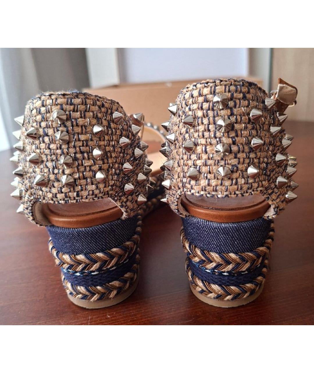 CHRISTIAN LOUBOUTIN Синие босоножки, фото 2