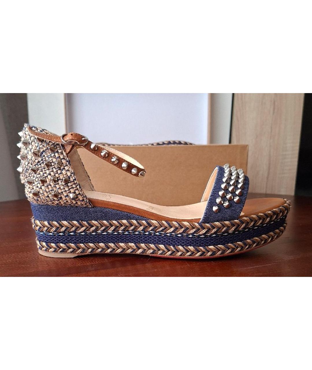 CHRISTIAN LOUBOUTIN Синие босоножки, фото 9