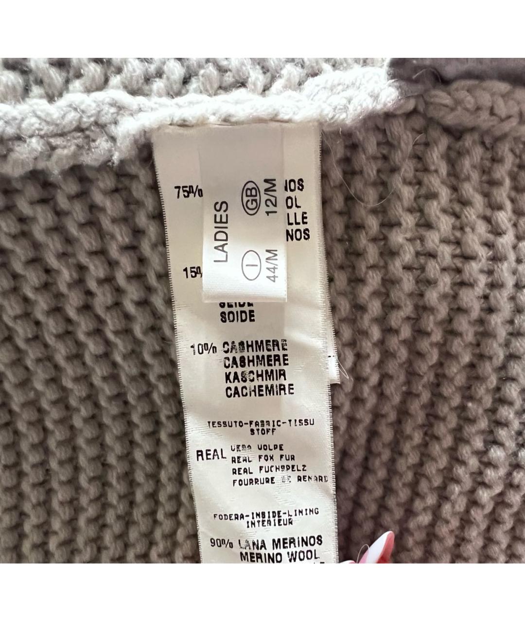 FABIANA FILIPPI Серый кашемировый кардиган, фото 6