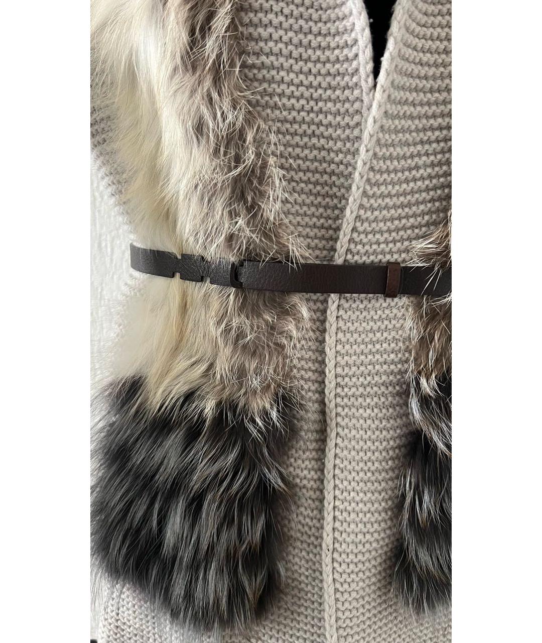 FABIANA FILIPPI Серый кашемировый кардиган, фото 4