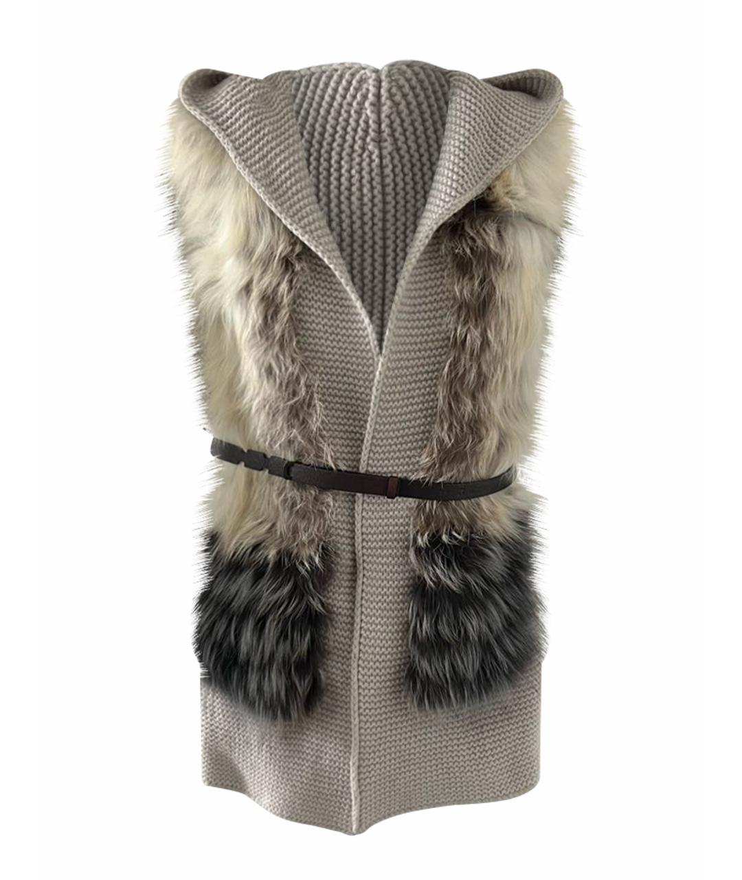 FABIANA FILIPPI Серый кашемировый кардиган, фото 1