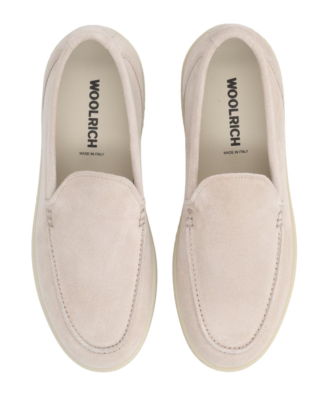 WOOLRICH Бежевые кожаные лоферы, фото 3