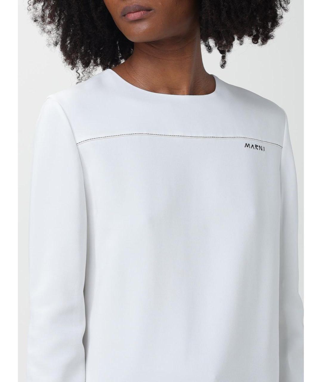 MARNI Белая вискозная блузы, фото 6