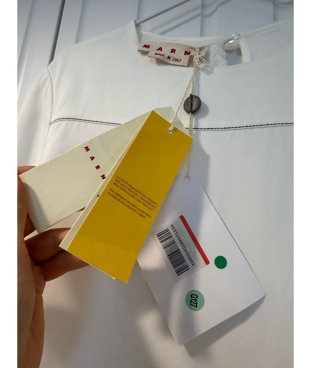 MARNI Белая вискозная блузы, фото 4