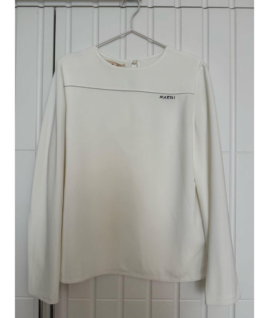 MARNI Белая вискозная блузы, фото 7
