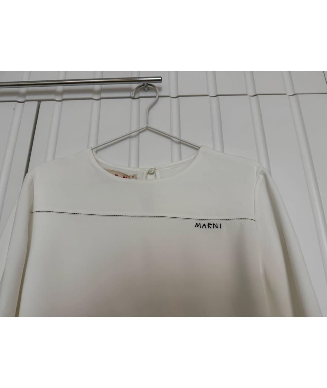 MARNI Белая вискозная блузы, фото 2
