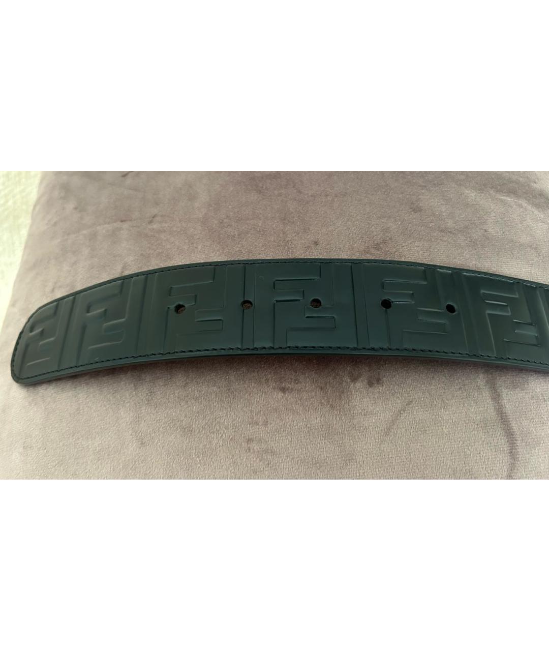 FENDI Черный кожаный ремень, фото 6