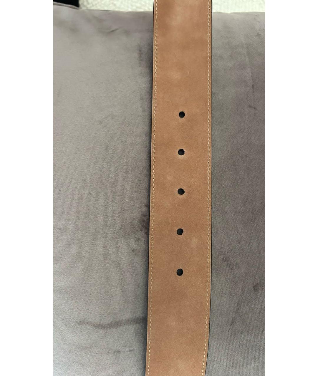 FENDI Черный кожаный ремень, фото 5