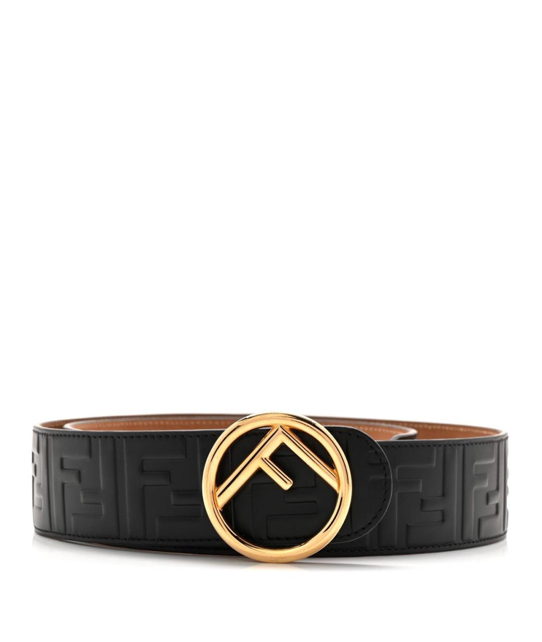 FENDI Черный кожаный ремень, фото 7