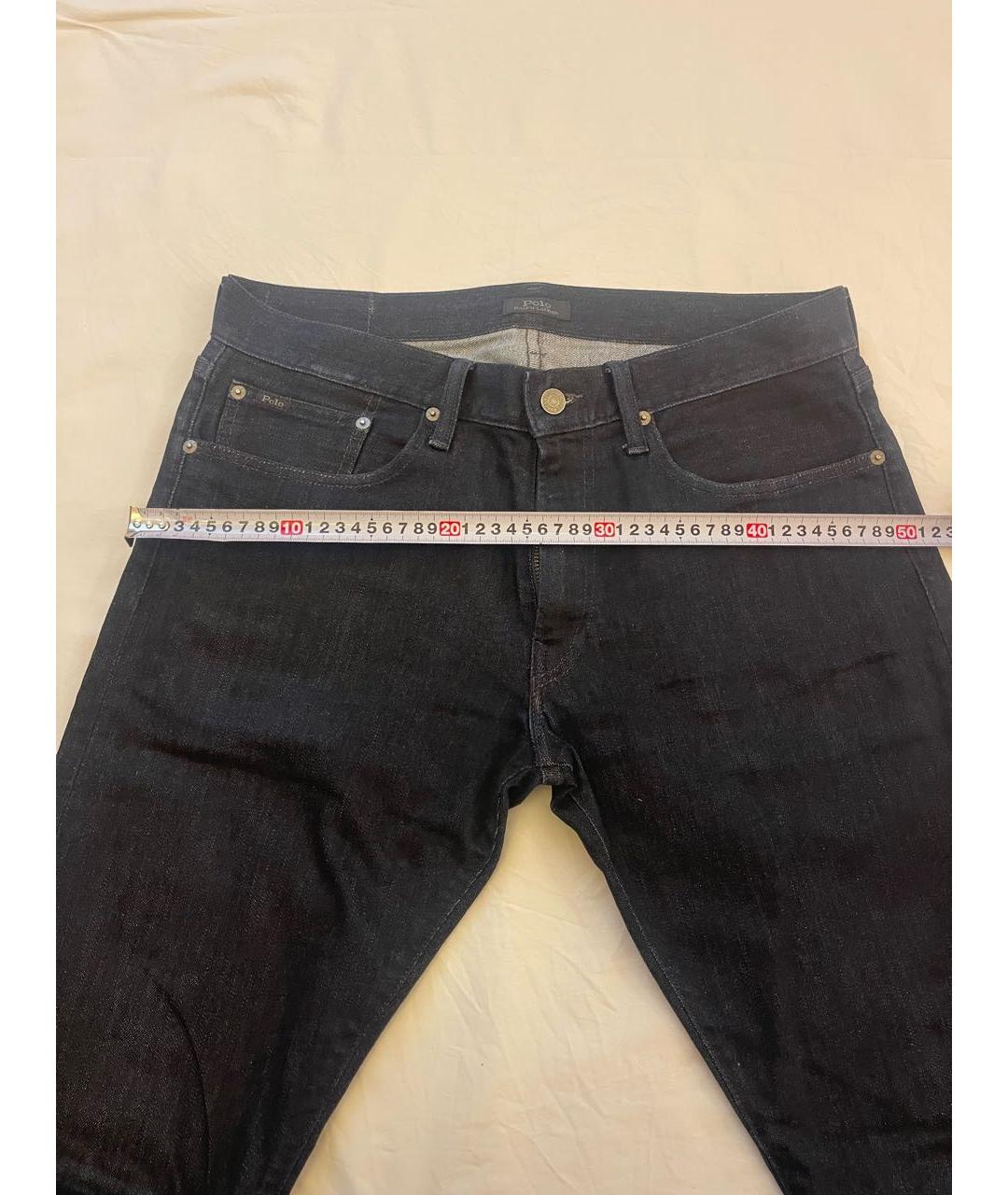 POLO RALPH LAUREN Темно-синие хлопковые прямые джинсы, фото 4