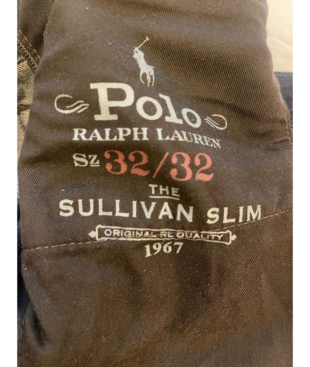 POLO RALPH LAUREN Темно-синие хлопковые прямые джинсы, фото 5