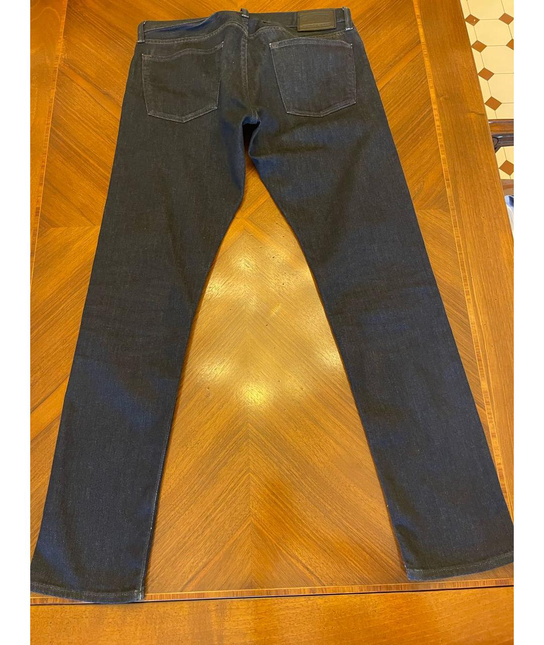 POLO RALPH LAUREN Темно-синие хлопковые прямые джинсы, фото 2