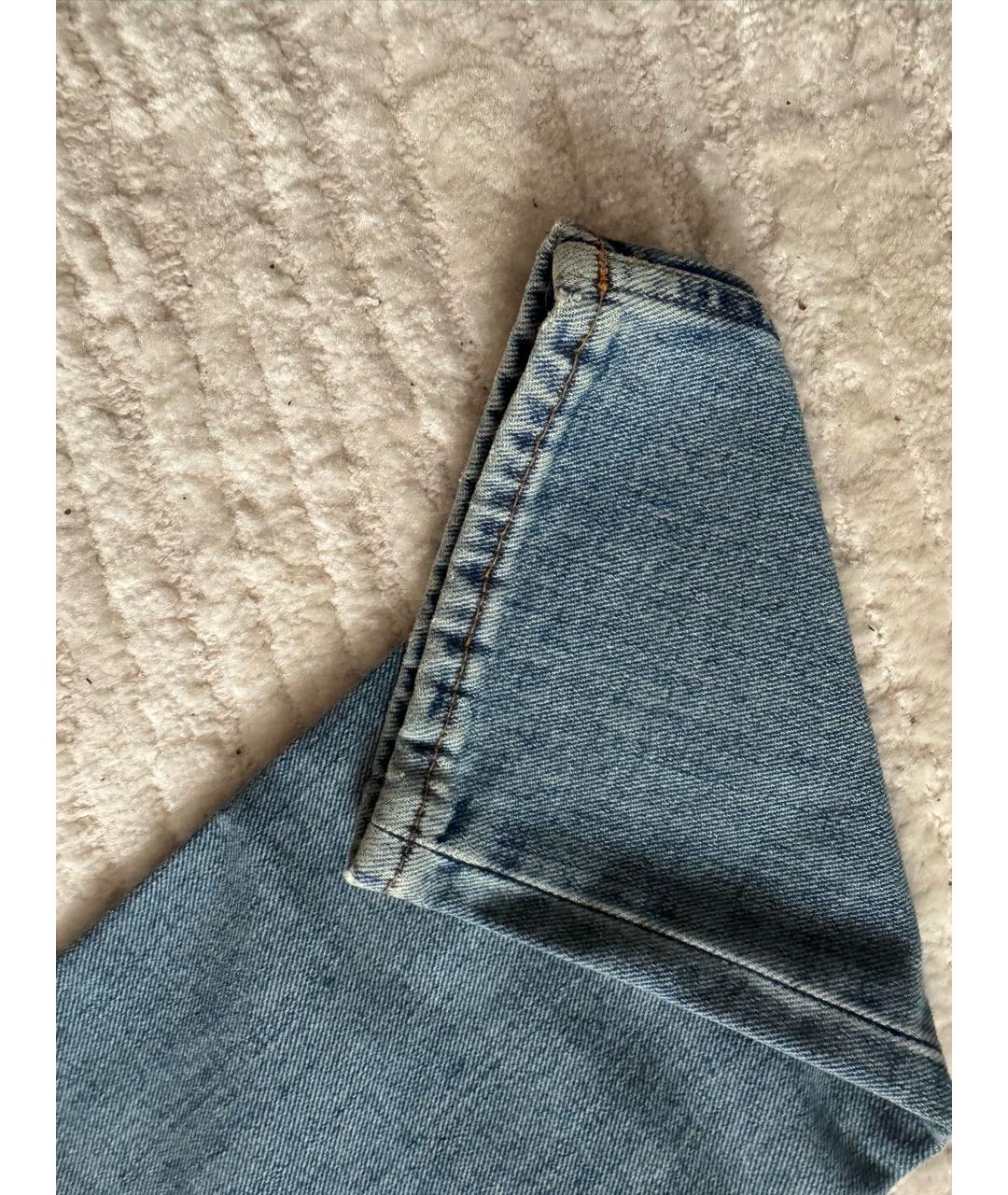 ACNE STUDIOS Синие хлопковые прямые джинсы, фото 6