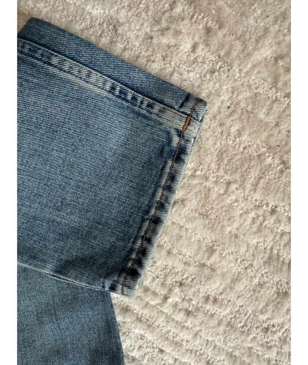 ACNE STUDIOS Синие хлопковые прямые джинсы, фото 5