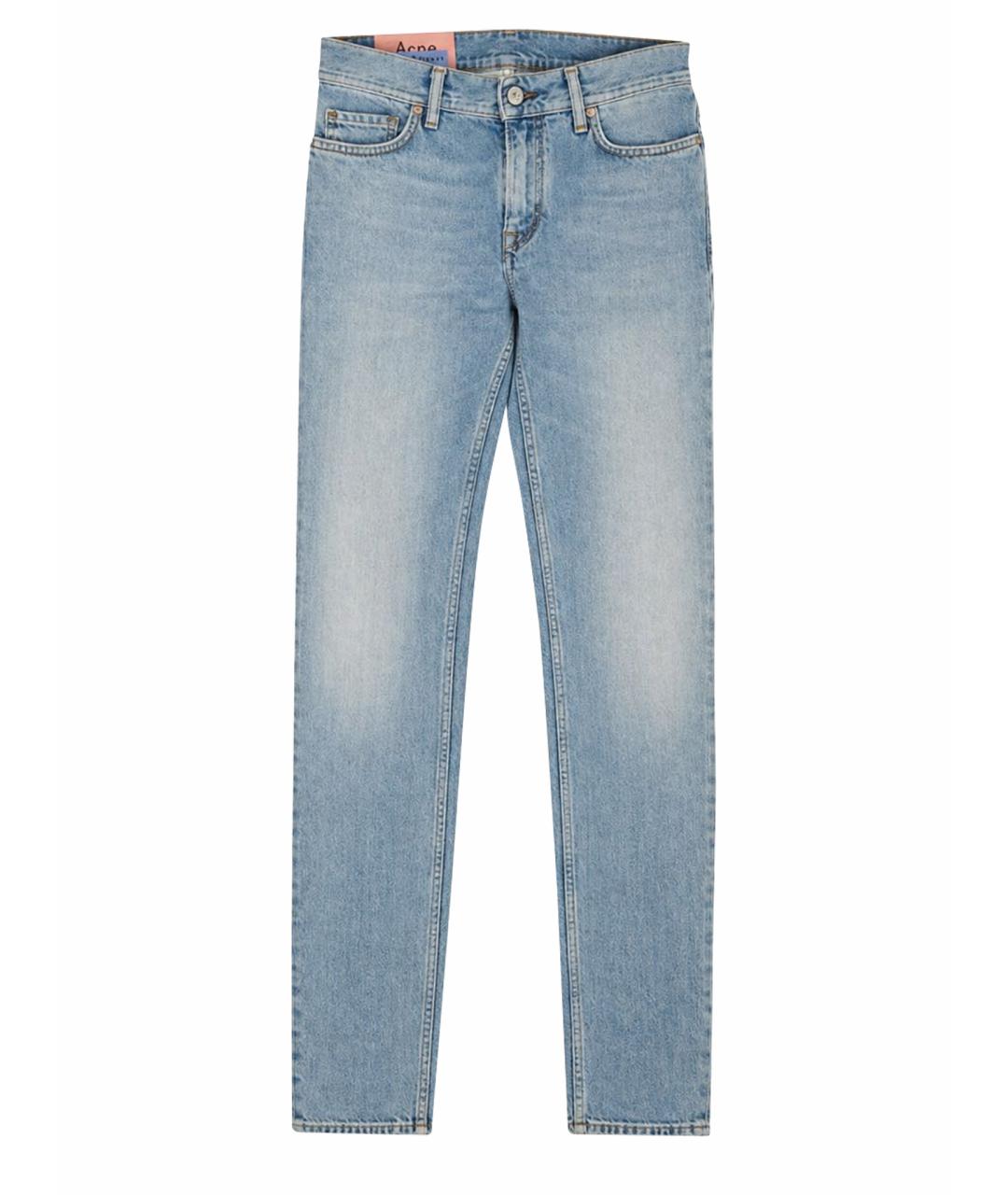 ACNE STUDIOS Синие хлопковые прямые джинсы, фото 1
